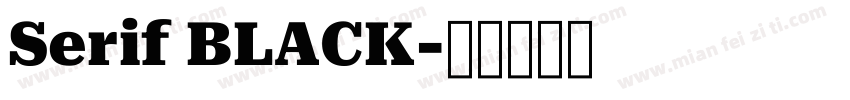 Serif BLACK字体转换